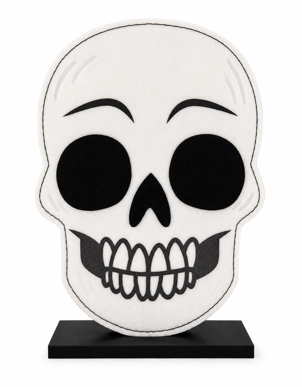 Target Hyde & EEK! 2024 Felt Skull on Stand 9.5" Halloween Decor NEW White Black